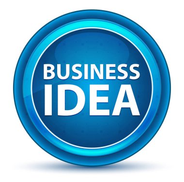 İş fikir göz topu mavi yuvarlak düğme