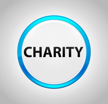 Charity yuvarlak mavi Push düğmesi