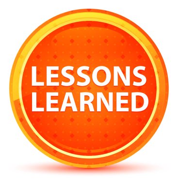 Dersler doğal turuncu yuvarlak düğme öğrendim