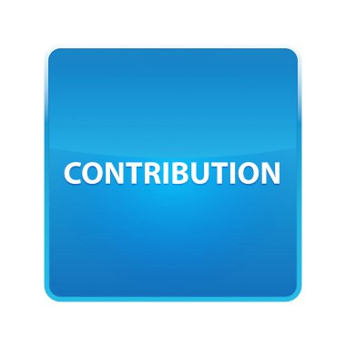 Katkı parlak mavi kare düğme