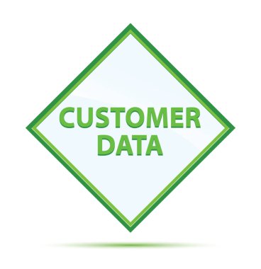 Müşteri verileri modern soyut yeşil elmas düğmesi