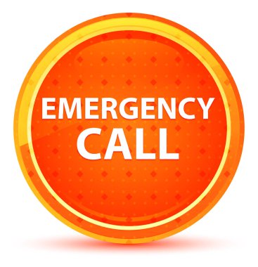 Acil çağrı doğal turuncu yuvarlak düğme
