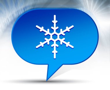 Kar tanesi simgesi mavi kabarcık arka plan