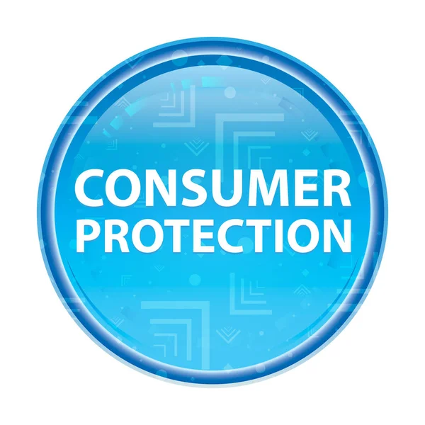 Consument bescherming floral blauwe ronde knop — Stockfoto