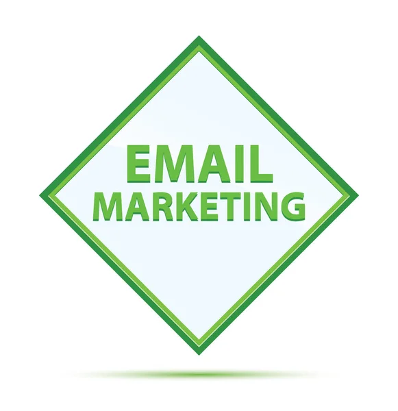 Email Marketing moderno astratto pulsante diamante verde — Foto Stock