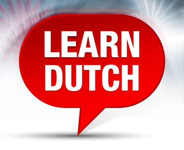 Aprender holandês vermelho bolha fundo — Fotografia de Stock