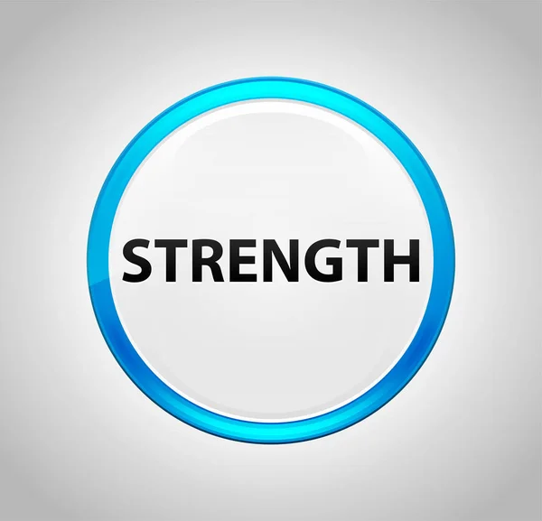 Strength Round Blue Push Button — Stock Photo, Image