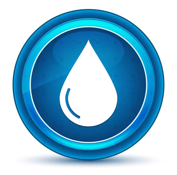 Water druppel icoon oogbol blauwe ronde knop — Stockfoto