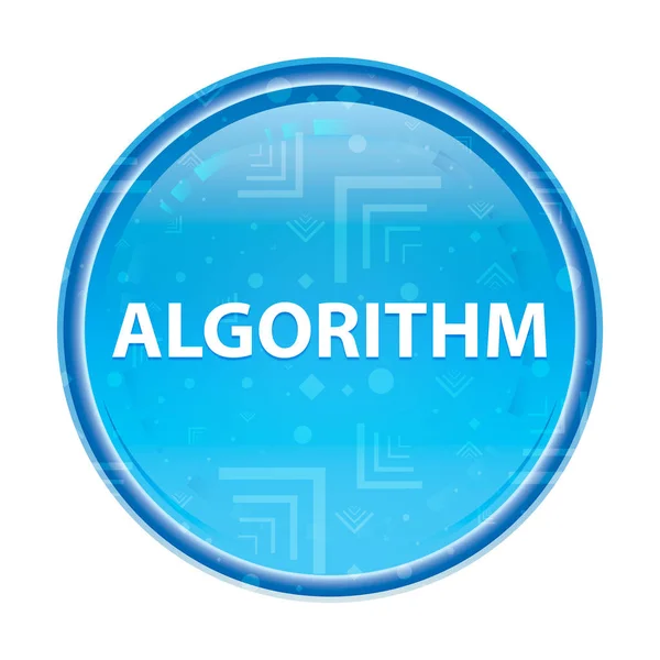 Algorithm floral blue round button — Stock Photo, Image