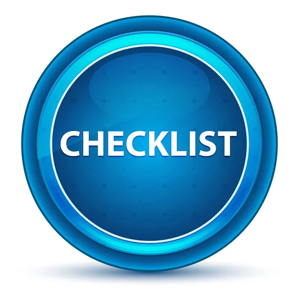 Checklist oogbol blauwe ronde-knop — Stockfoto