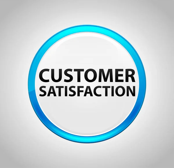 Customer Satisfaction Round Blue Push Button — Stock Photo, Image