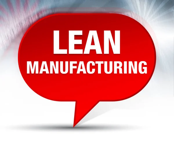 Lean Manufacturing Red Bubble Background