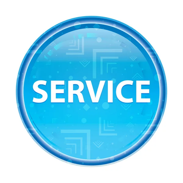 Service blumiger blauer runder Knopf — Stockfoto