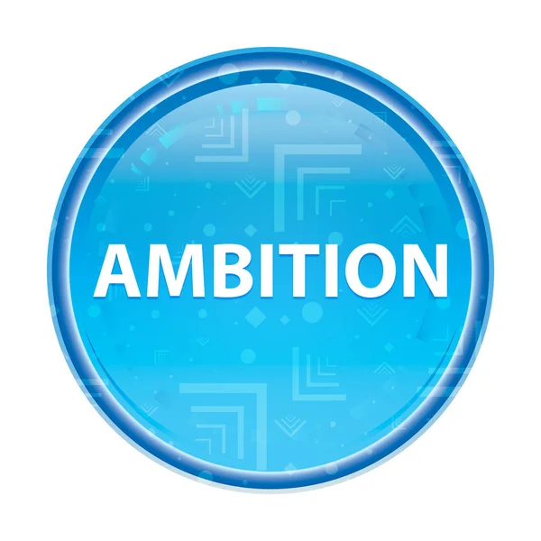 Ambition blumiger blauer runder Knopf — Stockfoto