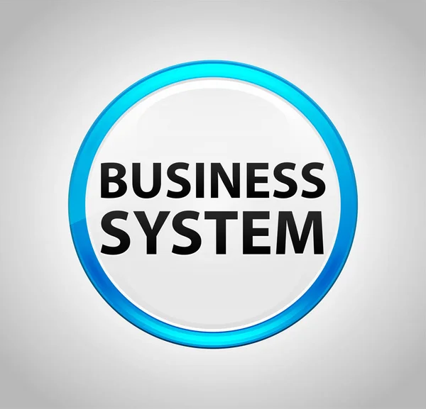 System biznesowy okrągły niebieski przycisk — Zdjęcie stockowe