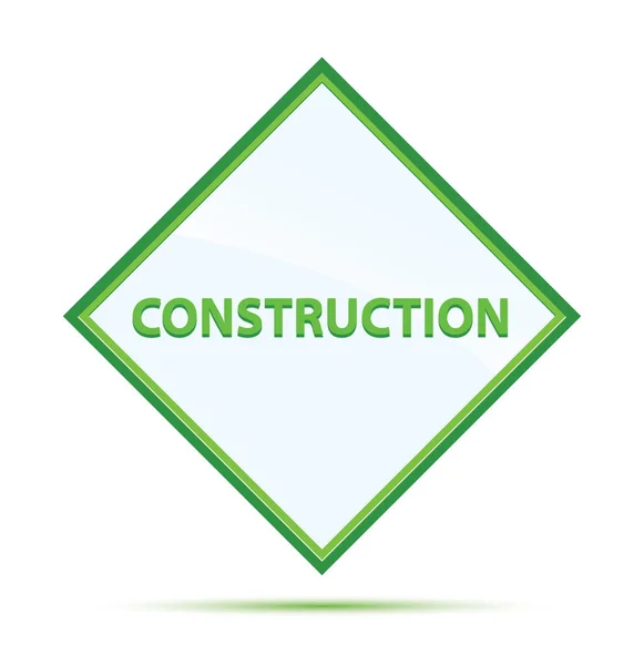 Construction modern abstract green diamond button — Stock Photo, Image