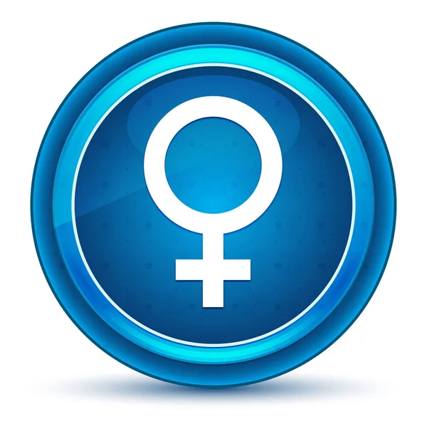 Female symbol icon eyeball blue round button