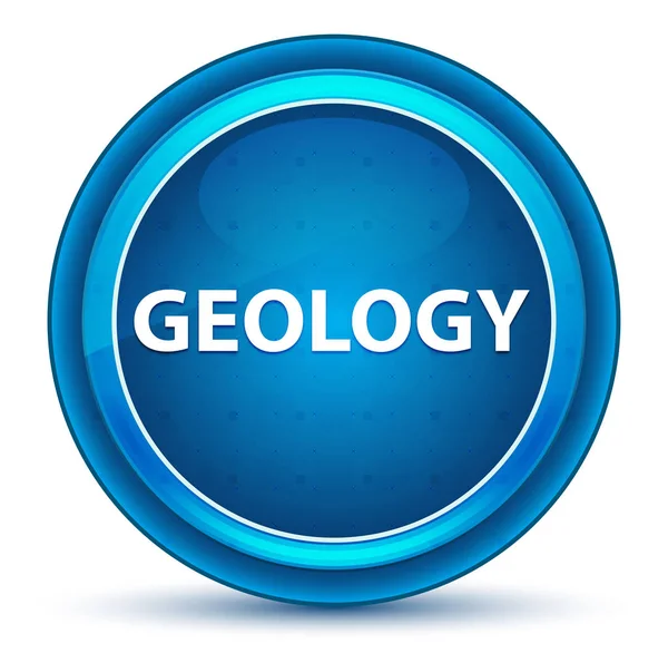 Geologická kulatá tlačítko modrý kulatý knoflík — Stock fotografie