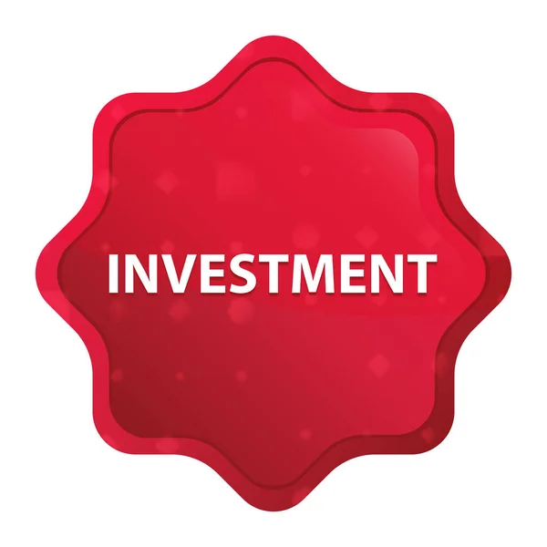 Investimento misty aumentou botão autocolante starburst vermelho — Fotografia de Stock