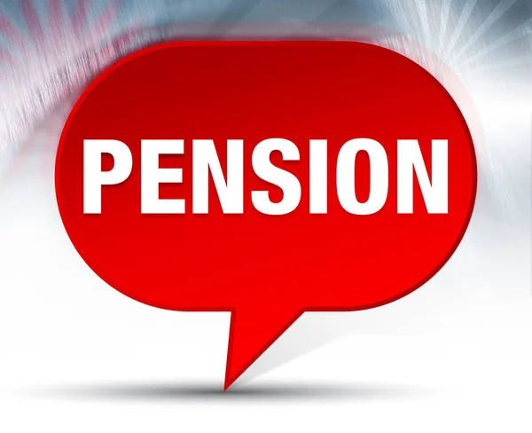 Pension Red Bubble Background — Stock Photo, Image