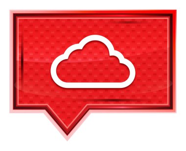 Bulut simgesi puslu pembe afiş düğmesi gül