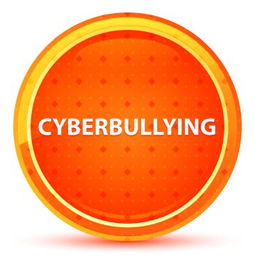 Cyberbullying doğal turuncu yuvarlak düğme