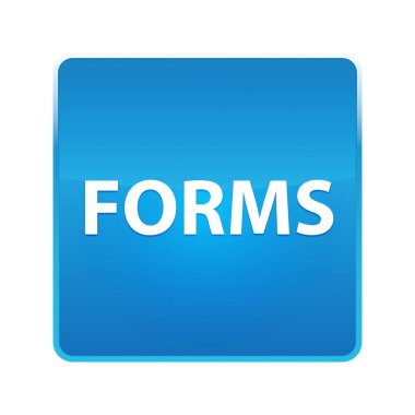 Formlar parlak mavi kare düğmesi