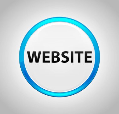 Web sitesi yuvarlak mavi Push düğmesi