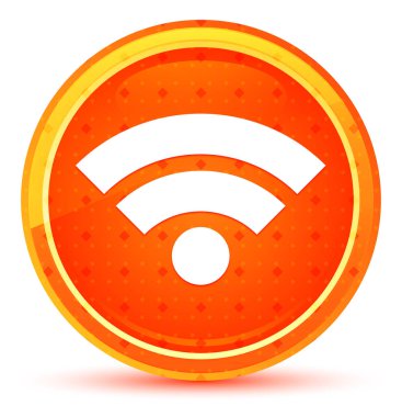 WiFi simgesi doğal turuncu yuvarlak düğme
