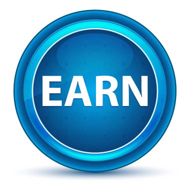 Elde Eyeball mavi yuvarlak düğme