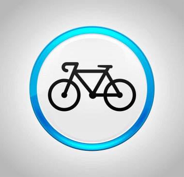 Bisiklet simgesi yuvarlak mavi Push düğmesi