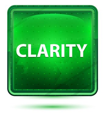 Clarity Neon ışık yeşil kare düğmesi