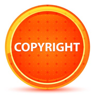 Copyright doğal turuncu yuvarlak düğme