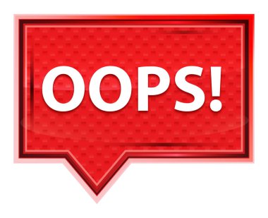 Oops! puslu pembe Banner düğmesi gül