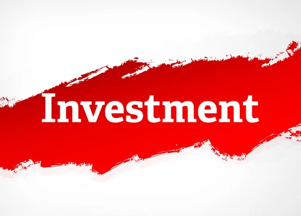 Investissement Pinceau rouge Résumé Illustration de fond — Photo