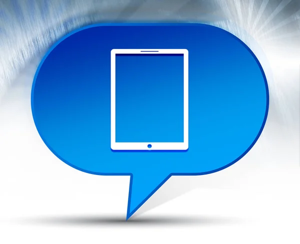 Tablet-ikon blå bubbla bakgrund — Stockfoto