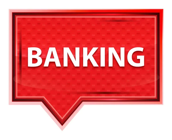 Bankovní mlhavé růžové tlačítko růžového nápisu — Stock fotografie