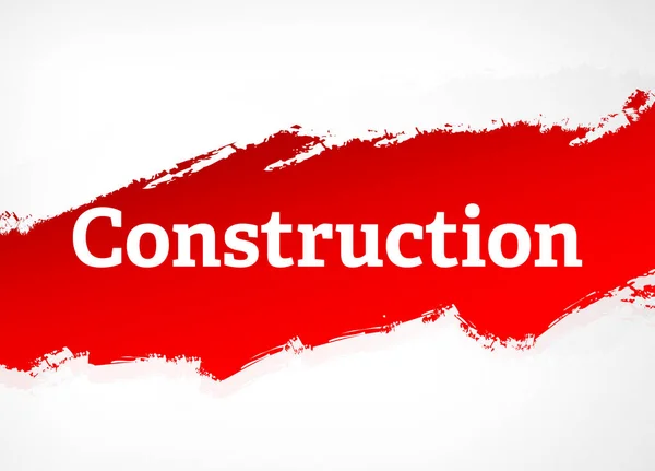Construction Red Brush Abstract Background Illustration — Stock Photo, Image