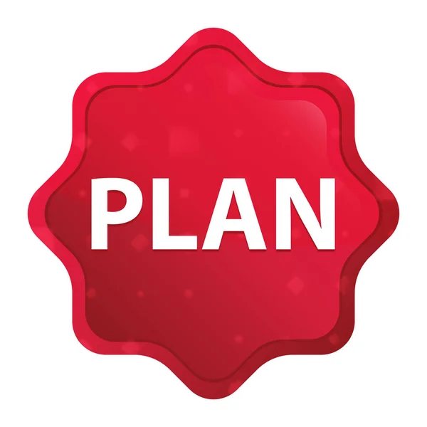 Plan Misty Rose Rode Starburst sticker knop — Stockfoto