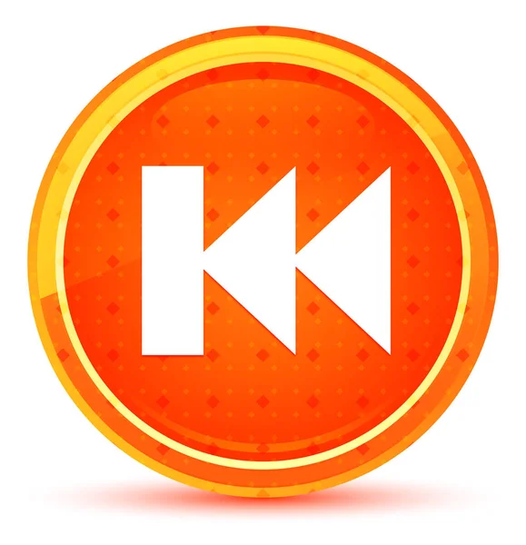 Föregående spår spel lista ikon naturlig orange rund knapp — Stockfoto
