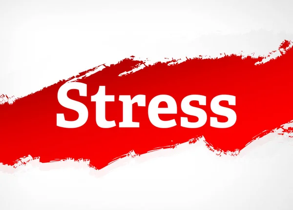 Stress röd pensel abstrakt bakgrund illustration — Stockfoto