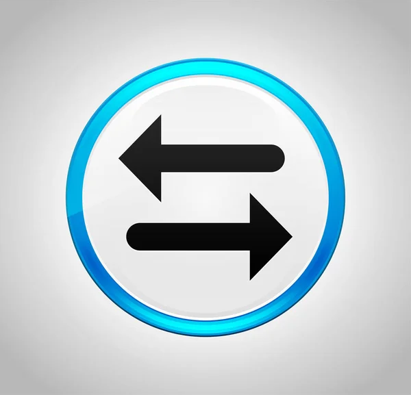 Transfer arrow icon round blue push button — Stock Photo, Image