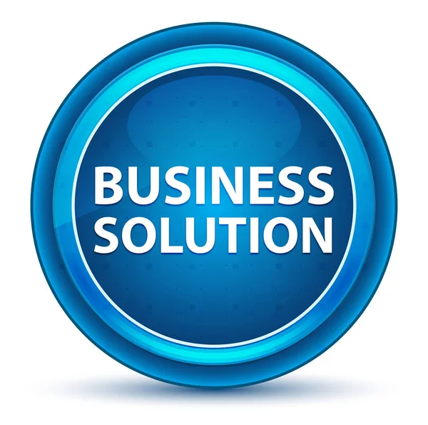 Business Solution Pulsante rotondo blu bulbo oculare — Foto Stock