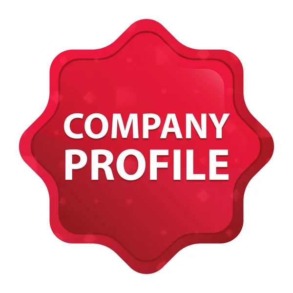 Företags profil Misty Rose Red starburst klister märke knapp — Stockfoto
