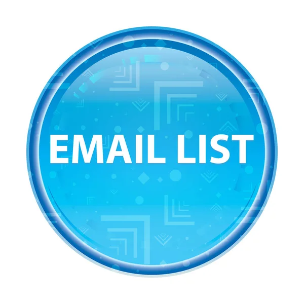 E-posta listesi çiçek mavi yuvarlak düğme — Stok fotoğraf