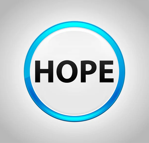 Nadzieja okrągły niebieski przycisk — Zdjęcie stockowe