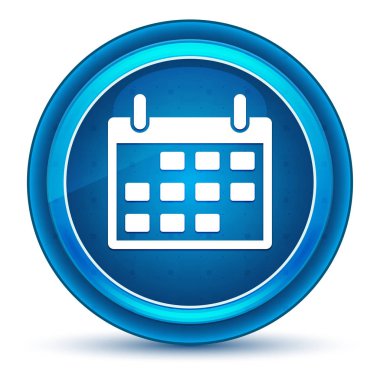 Takvim simgesi göztopu mavi yuvarlak düğme