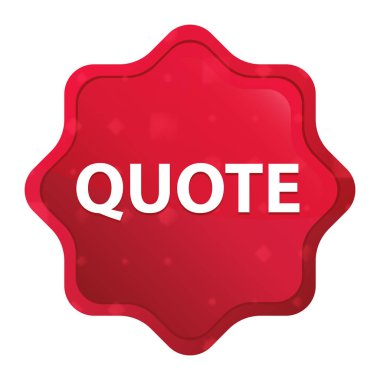 Alıntı puslu gül kırmızı yıldız patlaması Sticker düğmesi