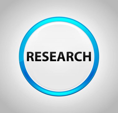 Araştırma yuvarlak mavi Push düğmesi