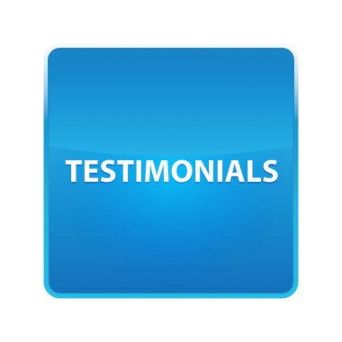 Görüşler parlak mavi kare düğmesi